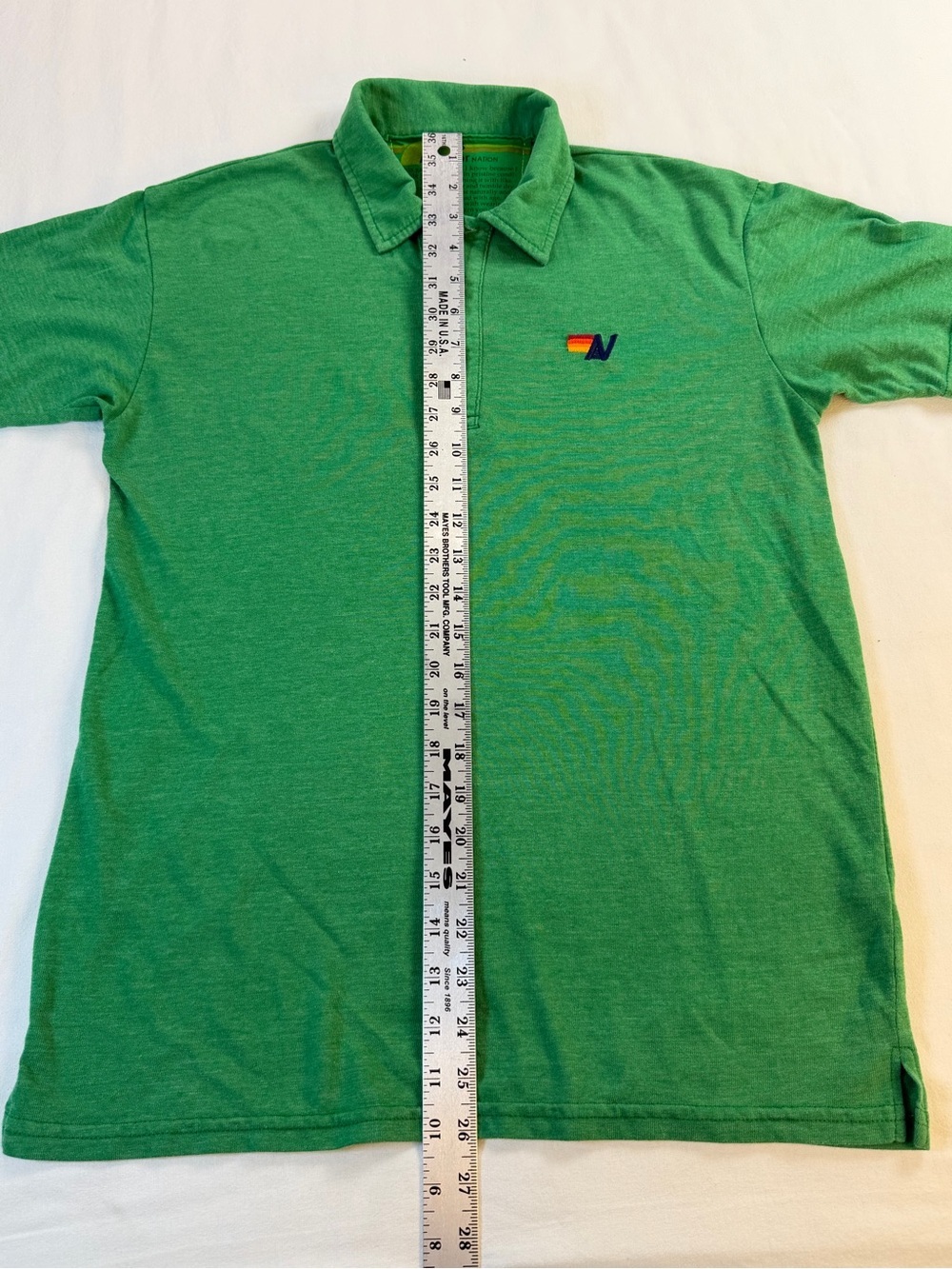 Aviator Nation Green Polo with Embroidered Logo UNISEX Size Small - Picture 5 of 8